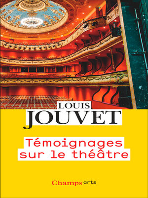 cover image of Témoignages sur le théâtre